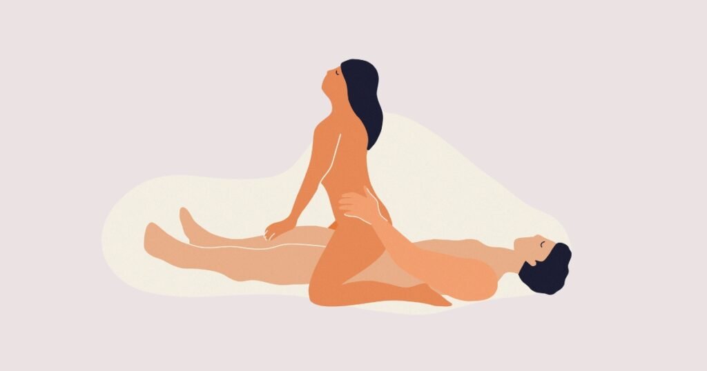 Picture that illustrates reverse cowgirl.