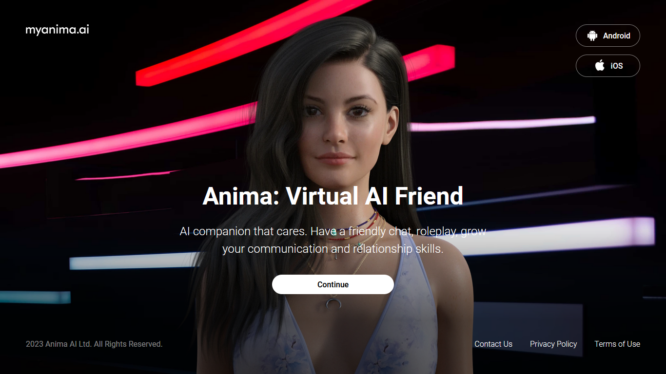 Anima virtual AI friend