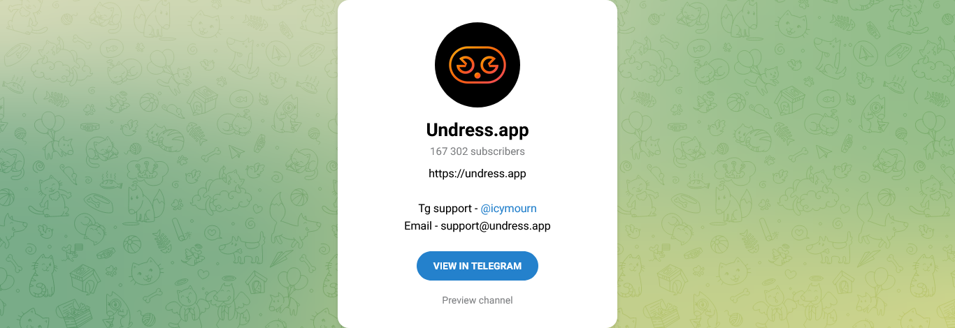 Undress.app Review: Telegram community