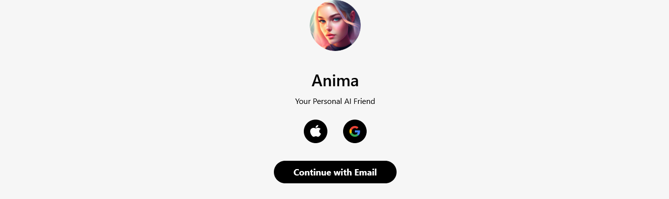 AI girlfriend app account creation
