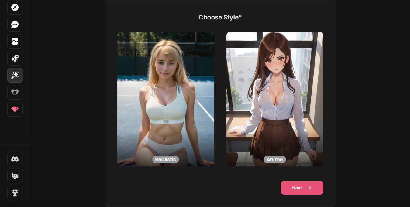 AI girlfriend app character creation