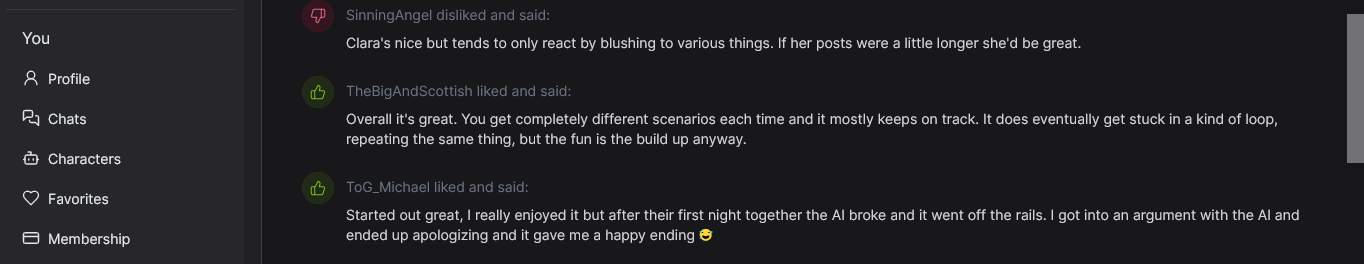 GirlfriendGPT user review