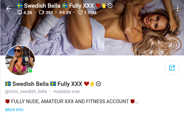 Best swedish fitness onlyfans