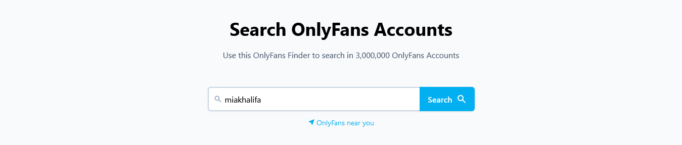 Search OnlyFans accounts