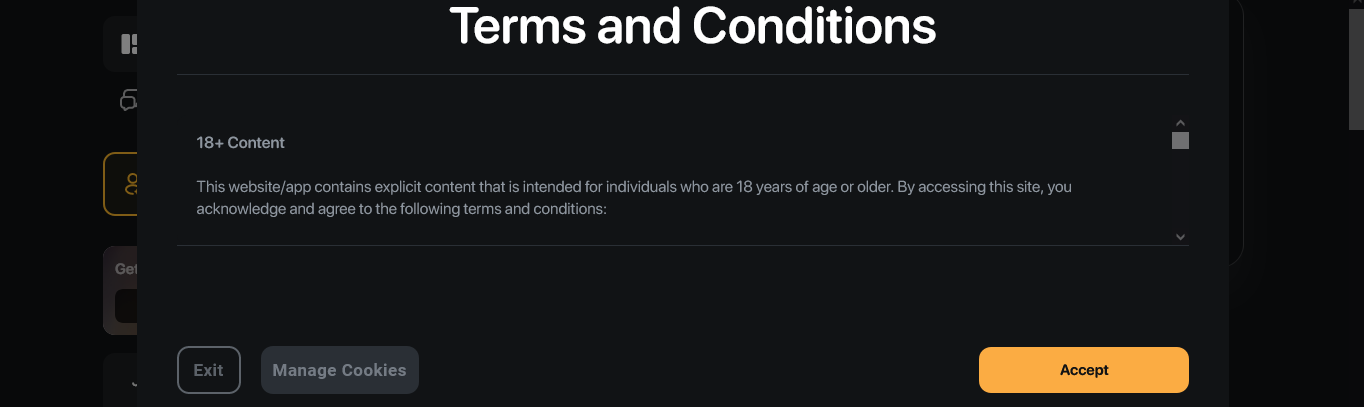 Romantic AI terms and conditions